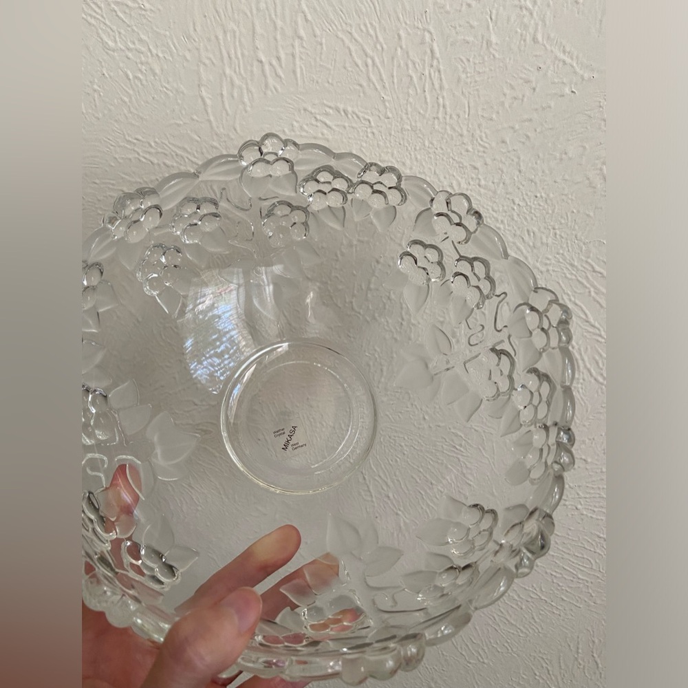 walther crystal mikasa west germany carmen '80's heavy serving bowl - Picture 14 of 16